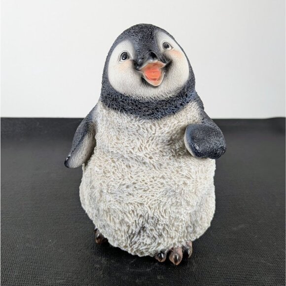 Walking Penguin, Hi-Line Gift LTD. - 20cm Tall Resin Sculpture - Winter Decor - Picture 1 of 4